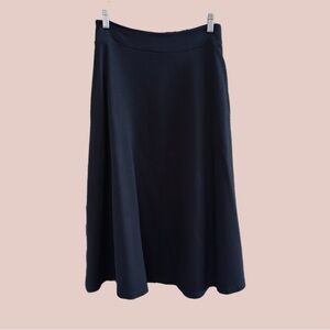 M Made in Italy Elegant A Line Skirt High Quality Jersey Pockets Stretch Flowy